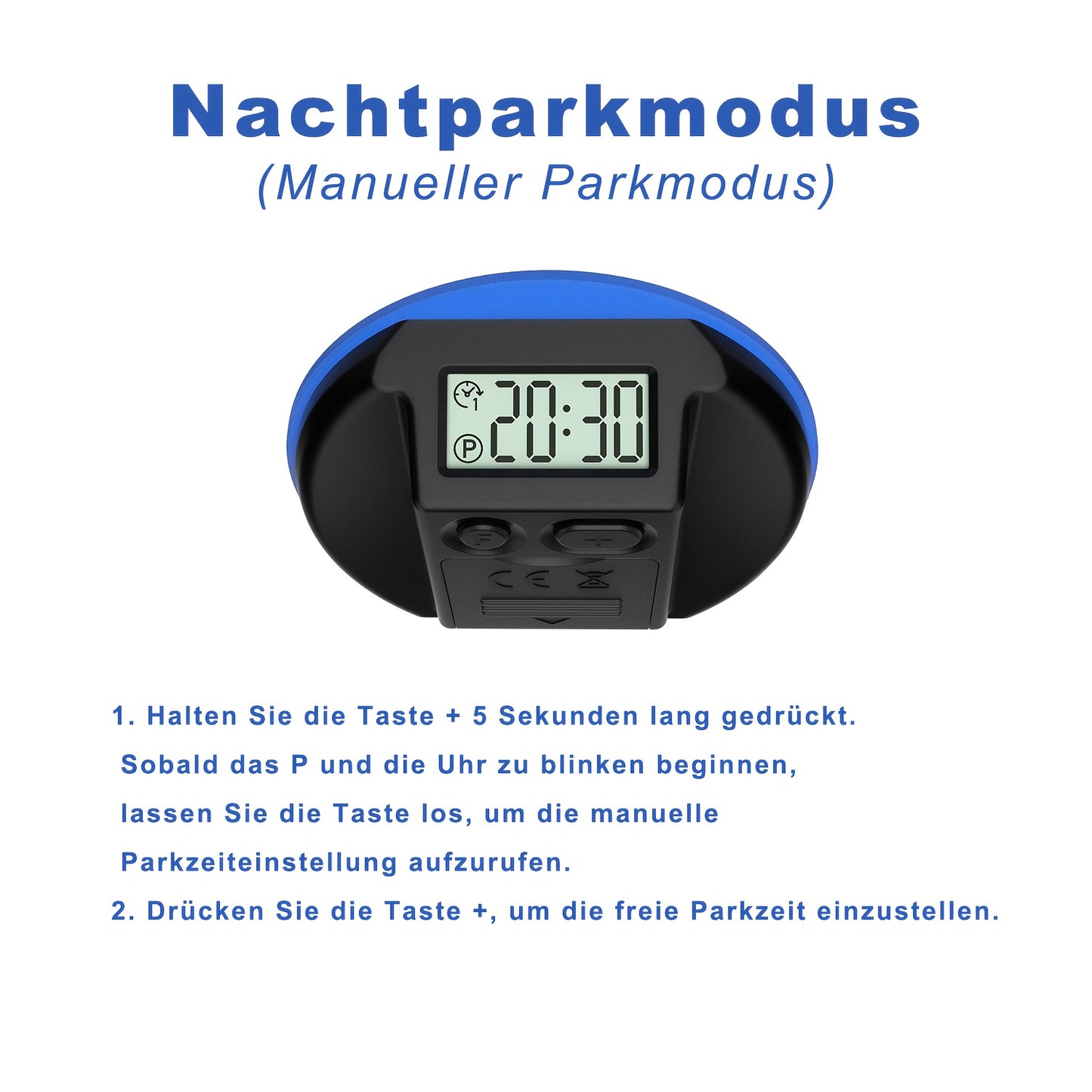 1 Stk. Elektronischer Auto-Parkuhr, LED-Digitalanzeige, Genaue Zeitmessung, mit Nacht-Parkmodus, Geeignet für eine Vielzahl von Autos