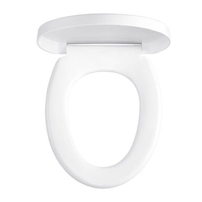 WC-Sitz O-Form, Absenkautomatik, Toilettendeckel, Griff, PP-Kunststoff, einfache Montage, bis 300 kg, weiß