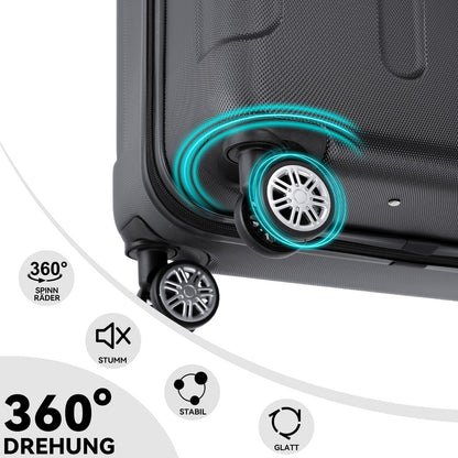 BEIBYE 2045 Zwillingsrollen 3tlg. Reisekoffer Koffer Kofferset Trolleys Hartschale in 20 Farben