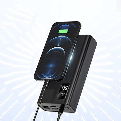 50000mAh Powerbank mit großem Speicher, LED-Power-Display, Typ-C-Schnellladung, USB/Micro-Schnittstelle, Super-Schnelllade-Powerbank, geeignet zum Aufladen von Handys aller Marken, abnehmbare Notfall-Akku-Powerbank für Outdoor-Aktivitäten, Geschenk