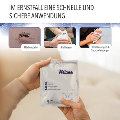 Sofort-Kaltkompresse – Einweg Kühlpad für schnelle Schmerzlinderung bei Prellungen, Sportverletzungen, Insektenstichen & Notfällen | Perfekt für Erste Hilfe, Kinder & Outdoor