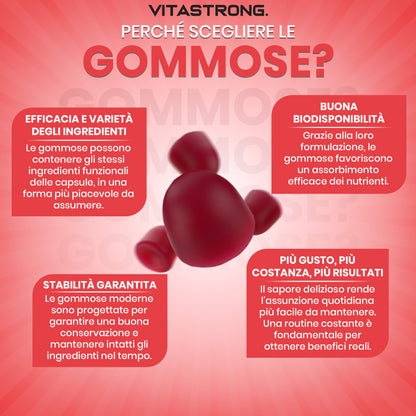 Vitastrong Multivitamin Gummies, 120 Kaugummis, 13 Vitamine und Mineralien, Nahrungsergänzungsmittel für Erwachsene, 100% vegane Formel, glutenfrei, laktosefrei, zuckerfrei