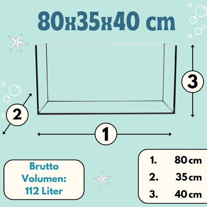 Aquarium Becken Rechteckig Standard Größen Glas Aquariumbecken Mini Aquarium Salzwasseraquarium Nano Aquarium Glasbecken Glasaquarium Aufzuchtbecken