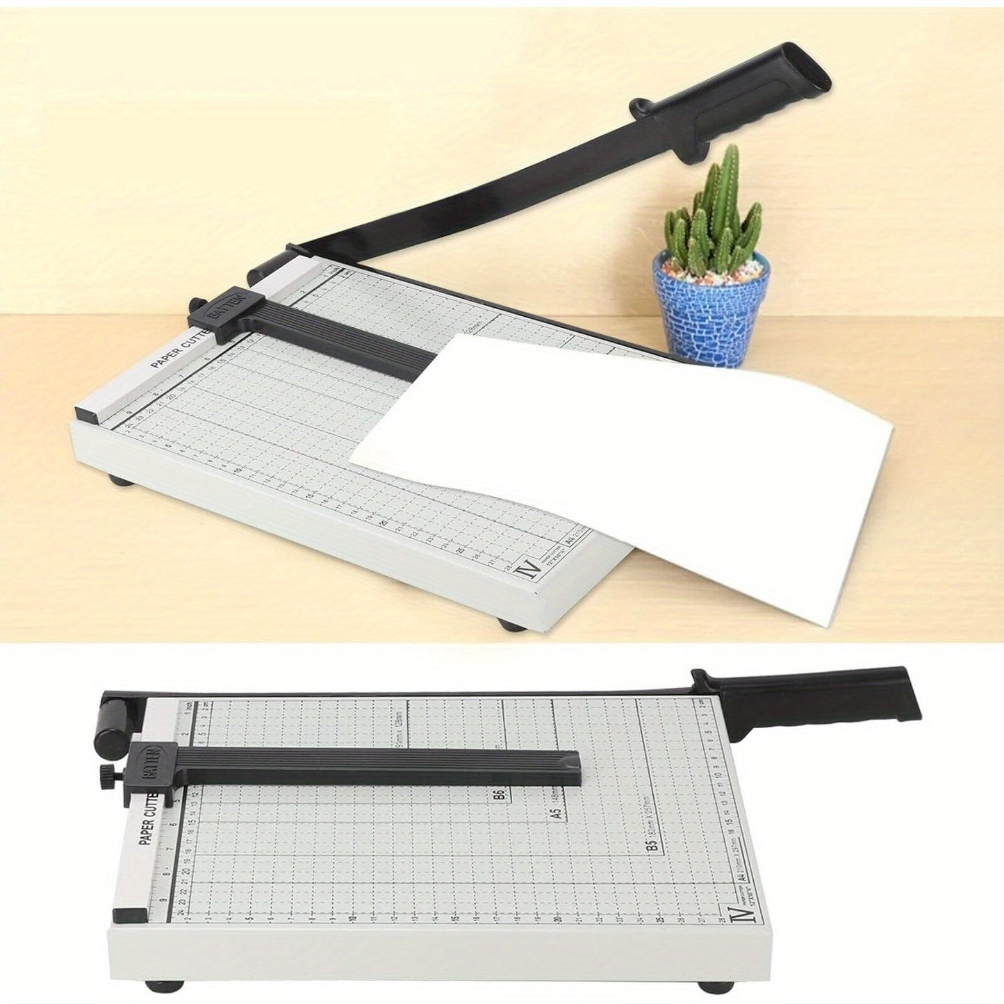 YORKING A4 Paper Cutter Lever Cutter Cutter Guillotine Cutting Machine Photo Cutter Stack Cutter Paper Cutting Device Cutting Device for Home and Office Measuring Area 24 x 28 cm