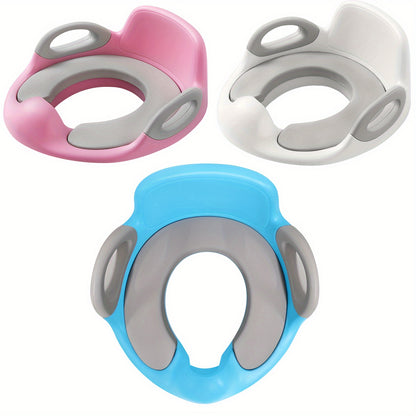 Toilettensitz-Toilettentrainer, passt auf runde und ovale Toiletten, mit Griff und Spritzschutz