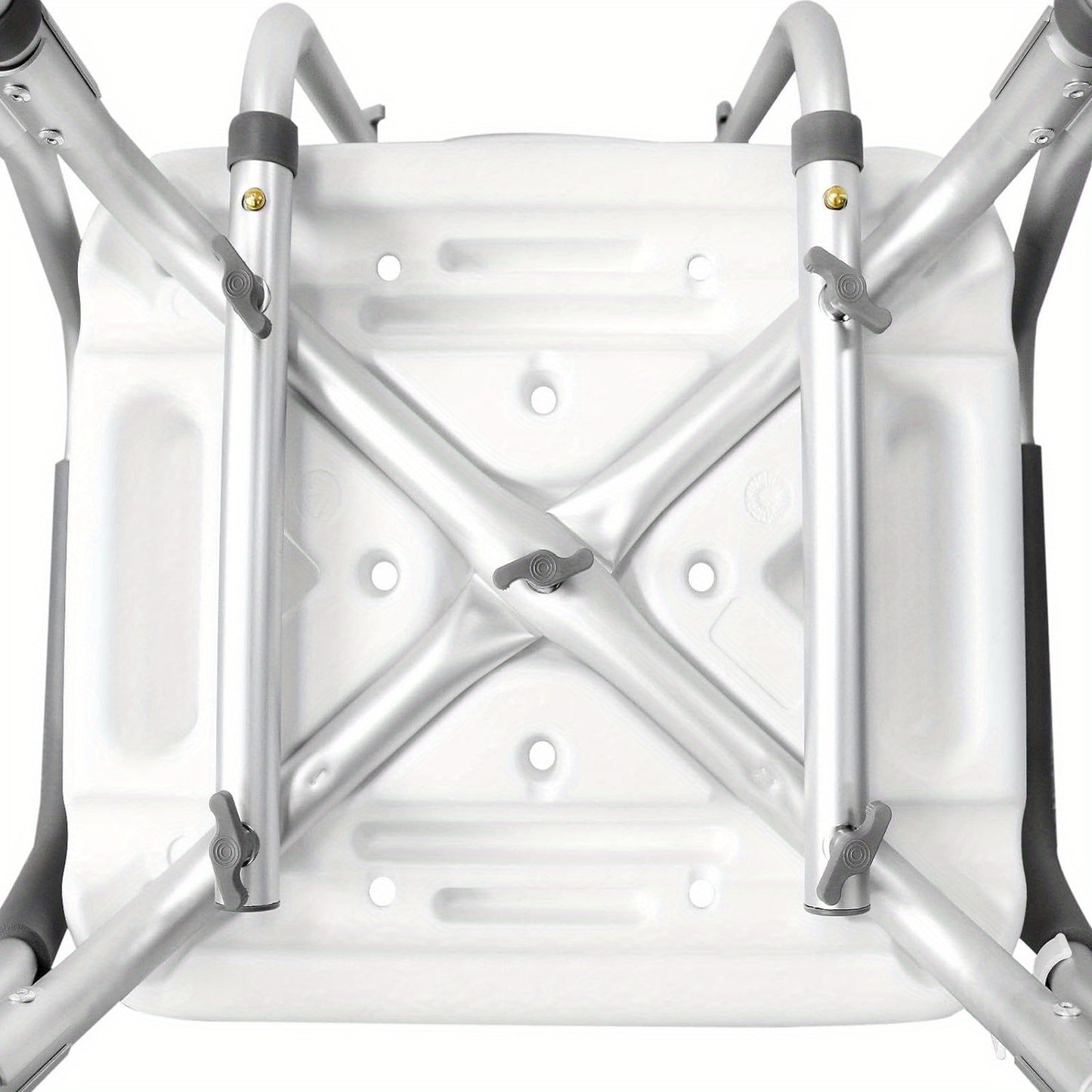 75,5-88cm höhenverstellbarer duschhocker mit armlehne & rückenlehne aus aluminium, für senioren & damen