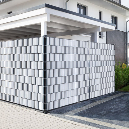 35m PVC-Sichtschutzstreifen mit Doppelstangenmatten & Zaumontageclips - Hochbelastbare Verdunkelung (91-Lichtblockierung) Grüne winddichte Sichtschutzfolie für Gartenzaun, Balkone, Terrassen - Einfache Installation, Langlebige PVC-Platten für Windschutz &