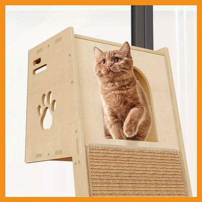 [YBAYMY] Großer Kratzbaum für Katzen aus natürlichem Sisal, stabile Kratzfläche für große Katzen, Kratzbaum mit Spielzeug, langlebiger Kratzpfosten schützt Möbel, Sofas  Wände, 150 cm hoch,