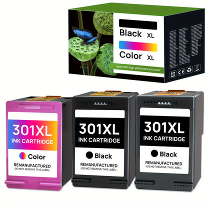 Multipack Ersatzpatronen für Drucker 301XL von HP - Ersatzpatronen für HP301 XL 301XL für HP Envy 4500 5530 5534 4504 DeskJet 2540 1510 2544 2549 OfficeJet 4630 4632 2620 2622 (schwarz, farbig)