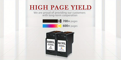 560 561 XL Patronen Multipack für Canon 560XL 561XL PG-560XL CL-561XL PG560XL CL561XL Druckerpatronen für Pixma TS5350 TS5351 TS7450 TS7451 TS5352 TS5353 (Schwarz + Dreifarbig)