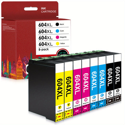 604 XL Druckerpatronen Kompatibel für Epson 604 604XL Patronen für Expression Home XP-3200 XP-3205 XP-4200 XP-4205 XP-2200 XP-2205, Workforce WF-2910 WF-2930 WF-2935 WF-2950 (1-10er-Pack)