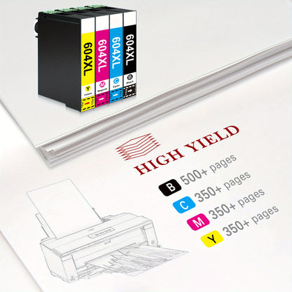 604 XL Druckerpatronen Kompatibel für Epson 604 604XL Patronen für Expression Home XP-3200 XP-3205 XP-4200 XP-4205 XP-2200 XP-2205, Workforce WF-2910 WF-2930 WF-2935 WF-2950 (10er-Pack)