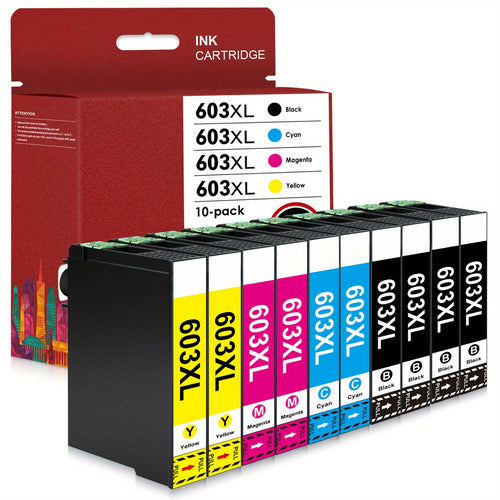 603XL Tintenpatronen kompatibel für 603 XL Tintenpatronen für Expression Home XP-2100 XP-2150 XP-3100 XP-3105 XP-3150 XP-4100 XP-4155 Workforce WF-2810 WF-2830 WF-2835 WF-2840 WF-2850 10er-Pack