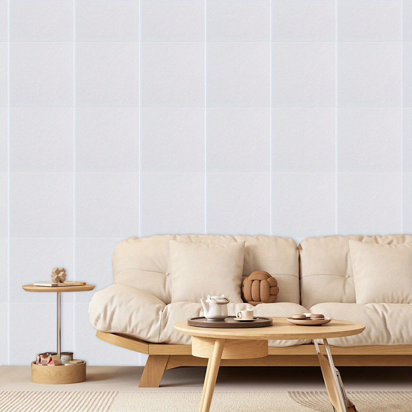 Packung mit 18 akustischen Paneelen, selbstklebend, Polyester-Faser-Schalldämmungspaneelen für Wohnzimmer, Büro, Spielzimmer, KTV, Kino, Schlafzimmer, 30 x 30 cm (weiß) Neue Langlebigkeit