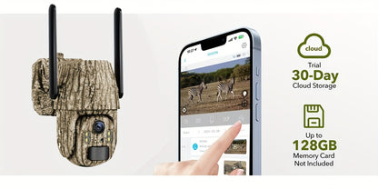 4G LTE Solar-Überwachungskamera für den Außenbereich, drahtlos mit SIM-Karte & kabellos, kein WLAN erforderlich, geeignet für Geschäftsüberwachung, PIR-Bewegungssensor, 2-Wege-Sprechanlage, Farb-Nachtsicht, Cloud-Speicher & Speicherkartensteckplatz