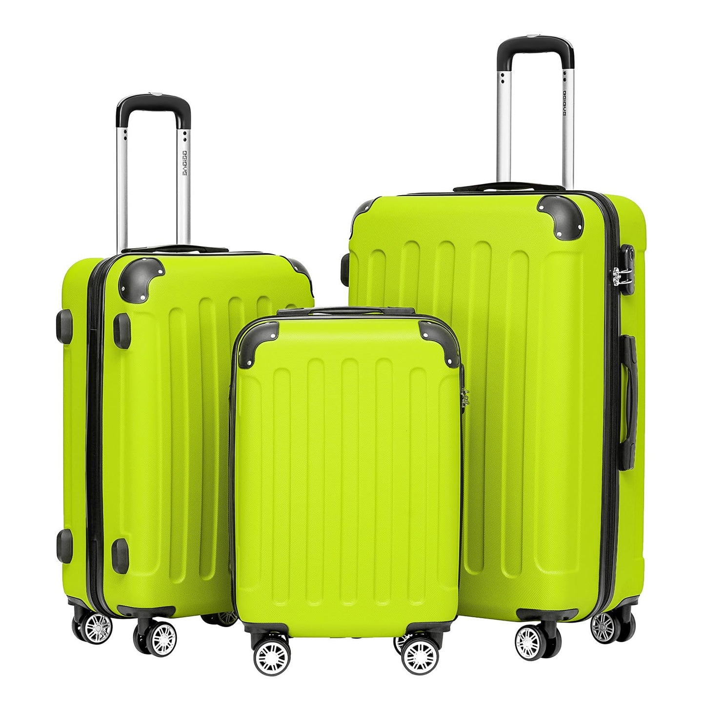 BEIBYE 2045 Zwillingsrollen 3tlg. Reisekoffer Koffer Kofferset Trolleys Hartschale in 20 Farben
