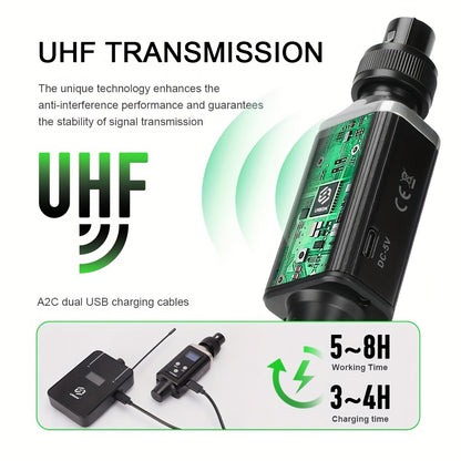 Das LMBGM AR9 Pro UHF Wireless Charging In-Ear Monitoring System bietet Multi-Channel-Funktionalität mit 16 wählbaren Signalkanälen und ist somit ideal für Sänger, Bands und Live-Auftritte.