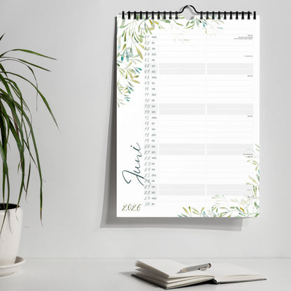 Planer für Zwei (Wandkalender 2026 mit 2 Spalten im A4 Format) - Partnerkalender für Paar - Paarkalender mit zwei Spalten - Kalender zum Aufhängen für zwei Personen (ganzes Jahr)