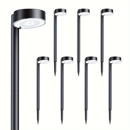 8er-Set Superhelle Solarleuchten für den Garten im Freien mit 12 LEDs und automatischer Ein-/Ausschaltung, bis zu 12 Stunden Solar-Wegeleuchten für Garten, Terrasse, Gehweg-Dekorationen