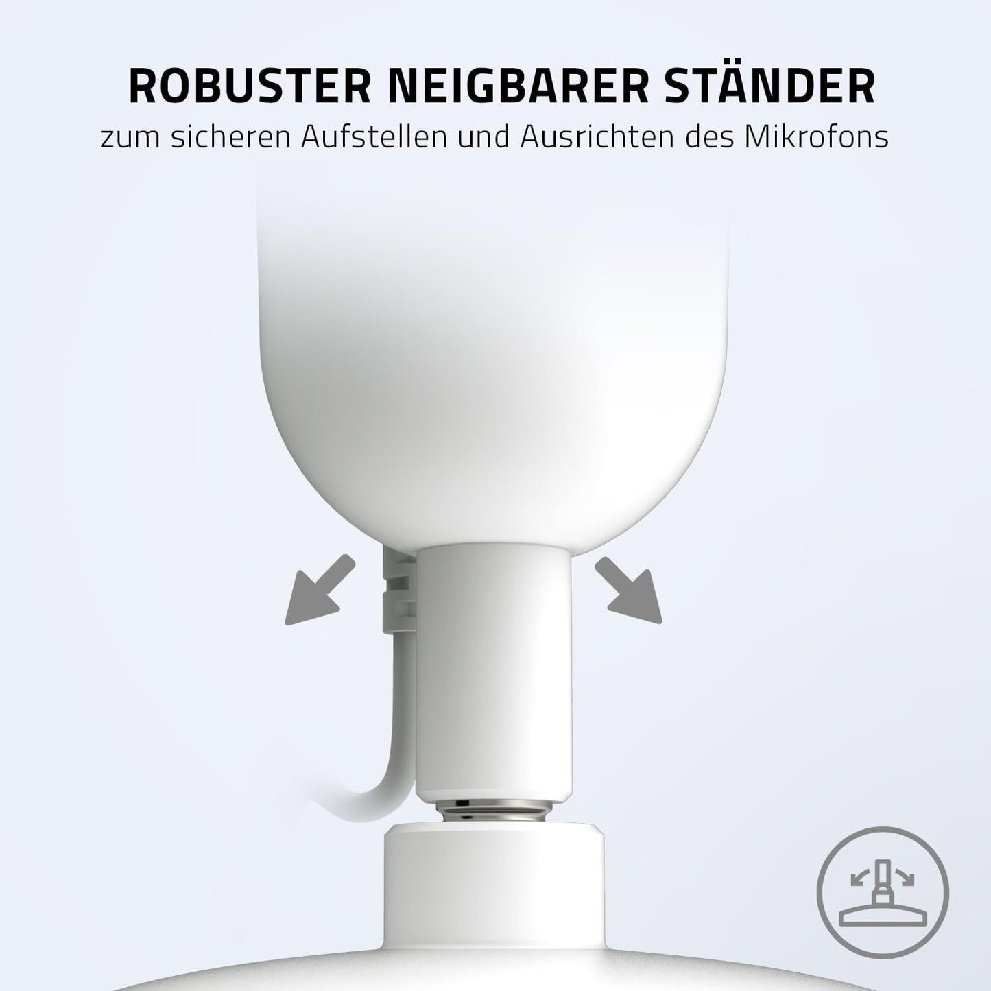 Originale Razer Seiren Mini - USB Kondensator-Mikrofon für Streaming (Kompakt mit Supernieren-Richtcharakteristik, neigbarer Ständer, Integrierter Schockdämpfer) Weiß