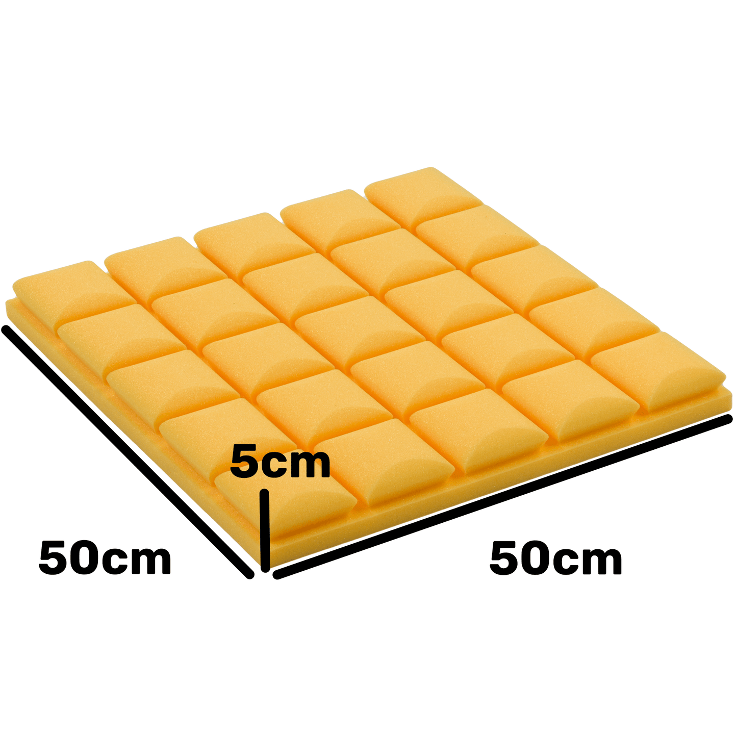 1 Stück 50x50 cm 3D-Akustikschwammpanel mit erhabenen Würfeln zur Raumakustik, Schalldämmung, Echoreduzierung, Innenraumakustikverbesserung, Dekorationspanel - Mehrere Farben, Keine Selbstklebeschicht