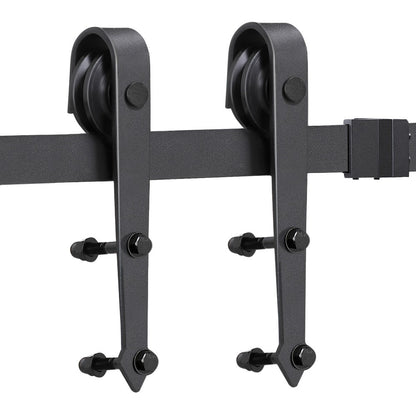 Costoffs 183cm/200cm/244cm/366cm Schiebetürsystem Set Laufschienen für Schiebetür Schiebetürbeschlag Hängeschiene Zubehörteil