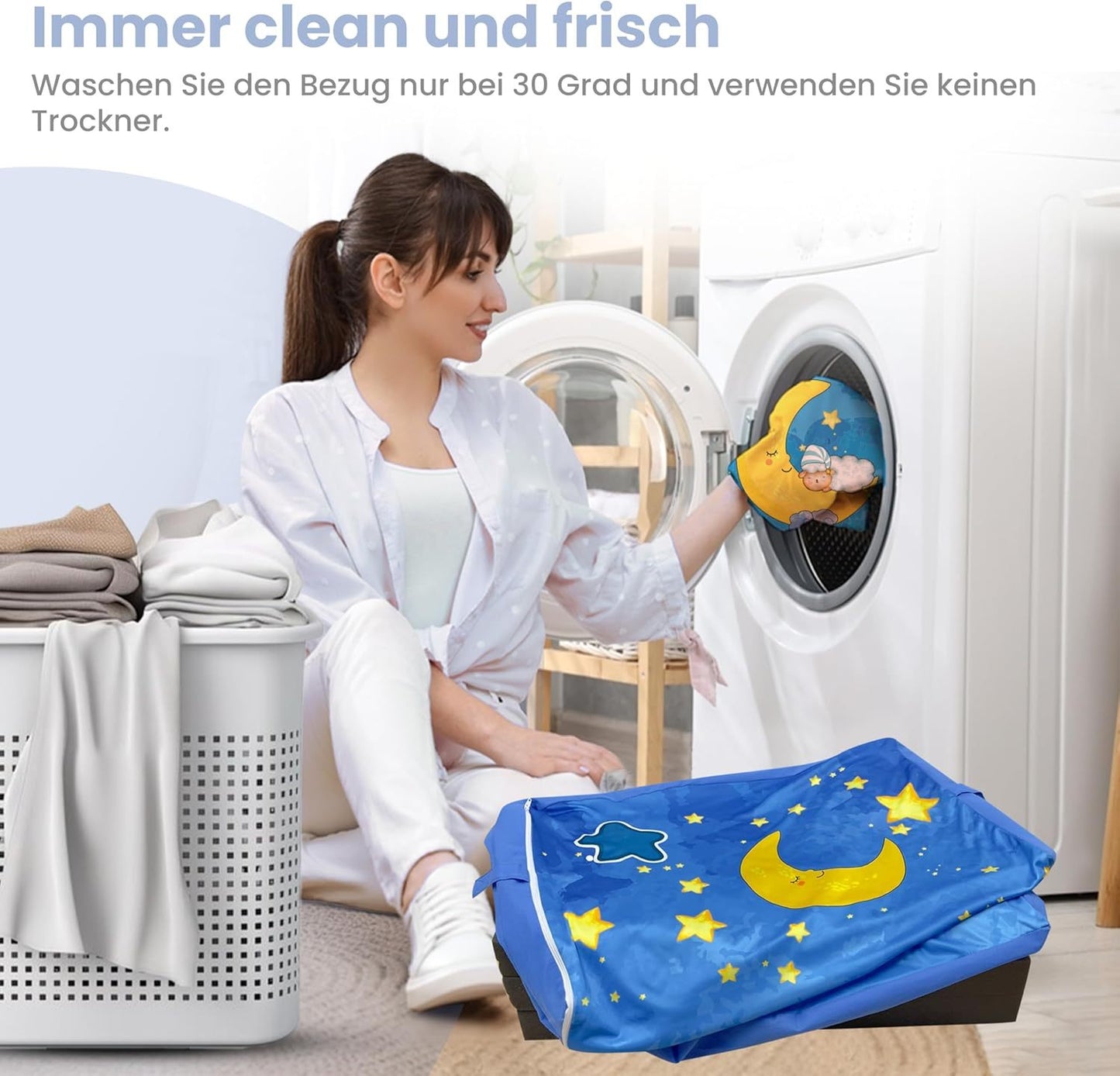 Goliez® Klappmatratze, Kinder klappmatratze, Reisebettmatratze, Kindermatratze,Schlafmatte für Kleinkinder, Faltbare Matratze, Gästematratze für Kinder, Blau