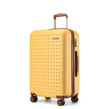 2-teiliges 24/28-Zoll-Koffer-Gepäckset, blau, stilvolles Camping-ABS+PC, gepunktete Hartschale mit TSA-Schloss, Schulanfang, Urlaubsgeschenk