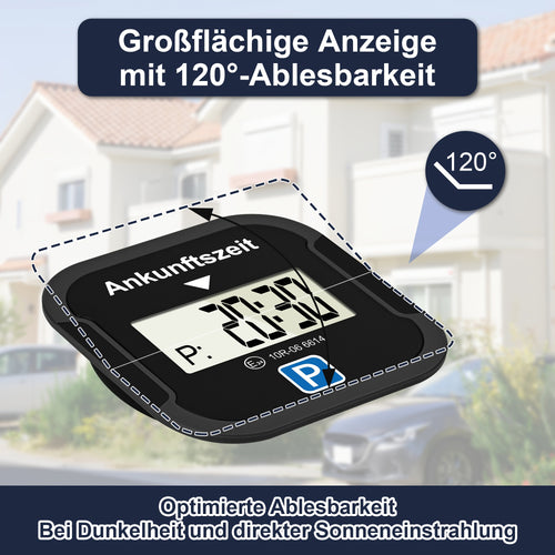 1 Stk./2 Stk. Quadratisches elektronisches Parkausweis | Automatisches elektrisches Parkausweis | Digitales Parkuhr mit Display | Kleine Größe, große Funktion | Geeignet für Weihnachtsgeschenke (Ohne Batterie)