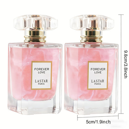 2 Flaschen Süßes Blumig Duftendes Damenparfüm 55ml x2, Klassischer Fruchtiger Duft, Langanhaltendes Parfüm mit Rose, Jasmin, Vanille und Patchouli, Pinke Flasche, Dating Parfüm für Frauen, Halloween/Weihnachten/Feiertagsgeschenk