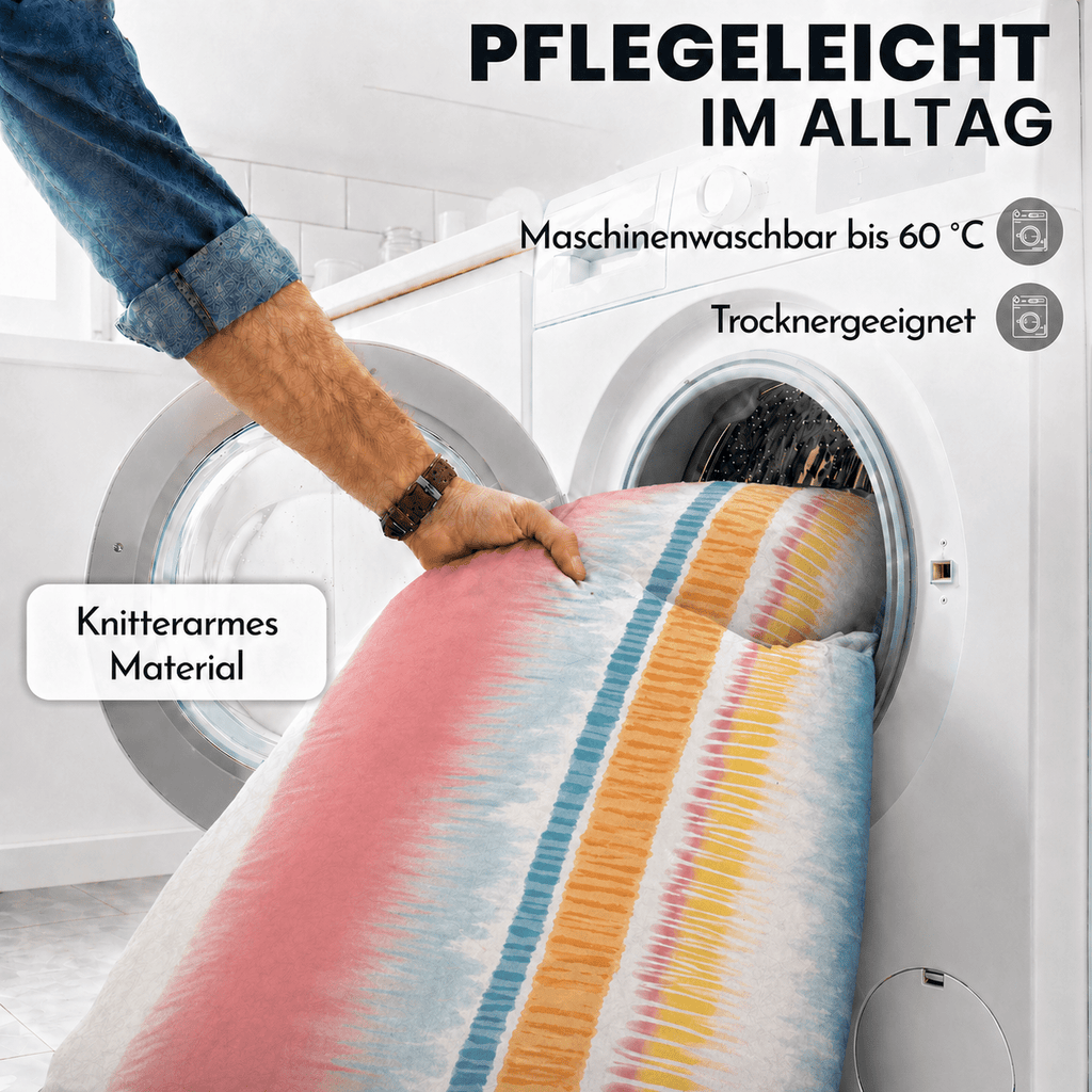 Bettwäsche 135x200 4teilig - Bettwäsche Set Allergiker geeignet - Bettbezug 135 x 200 & Kissenbezug 80x80 | modern & hochwertig