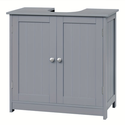 1 Stück Waschtischschrank, Doppelte Tür Badezimmer Schrank, Weißer MDF Waschbecken-Schrank 60 x 60 x 30 cm, Landhausstil