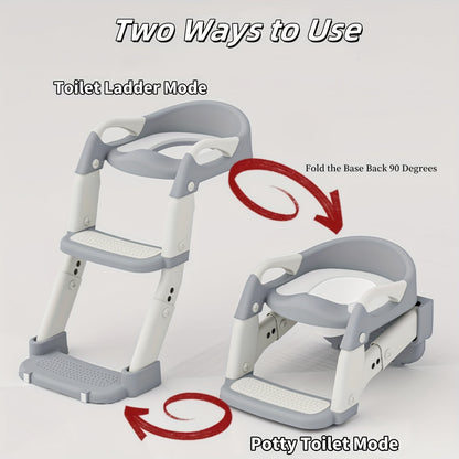 3-in-1 Verstellbare Höhe Tragbare Anti-Rutsch Design Weiche Matte Langlebige Heim-Reise Windel Baby Toiletten Sitz - Gemischte Farbe, Töpfchensitz, Töpfchen mit Stufen, Elegante Abfalllösung, Benutzerfreundliche Einlage, Rutschfeste Töpfchen, Kinder Toile