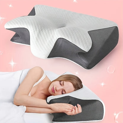 Home Comfort Memory Schwamm Nackenkissen, geeignet für Seitenschläfer, Rückenschläfer und flache Schlafenden - Konturdesign, weiche und robuste Unterstützung, Schwarz, Schulterentspannung, Solide, Perfekte Weihnachts, Neujahrsgeschenke