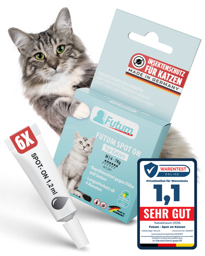 FUTUM Spot on für Katzen 6x1,2 ml Pipetten MADE IN GERMANY
