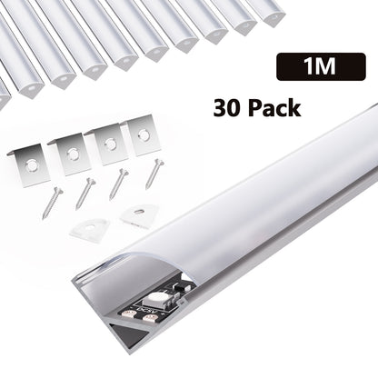 10 Stücke 1m Lichtkanäle aus Aluminiumlegierung, sSchiene Leiste Profile für LED-Lichtstreifen für moderne Häuser und Büros