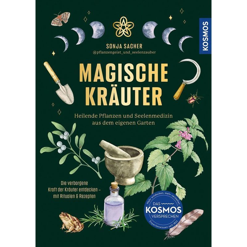 Magische Kräuter - Buch - Heilende Pflanzen und Seelenmedizin aus dem eigenen Garten. Die verborgene Kraft der Kräuter entdecken Rituale & Rezepte für jede Jahreszeit. Bring grüne Magie in dein Leben - Sonja Sacher - 144 S. - Deutsch - 2026 - Franckh Kosm