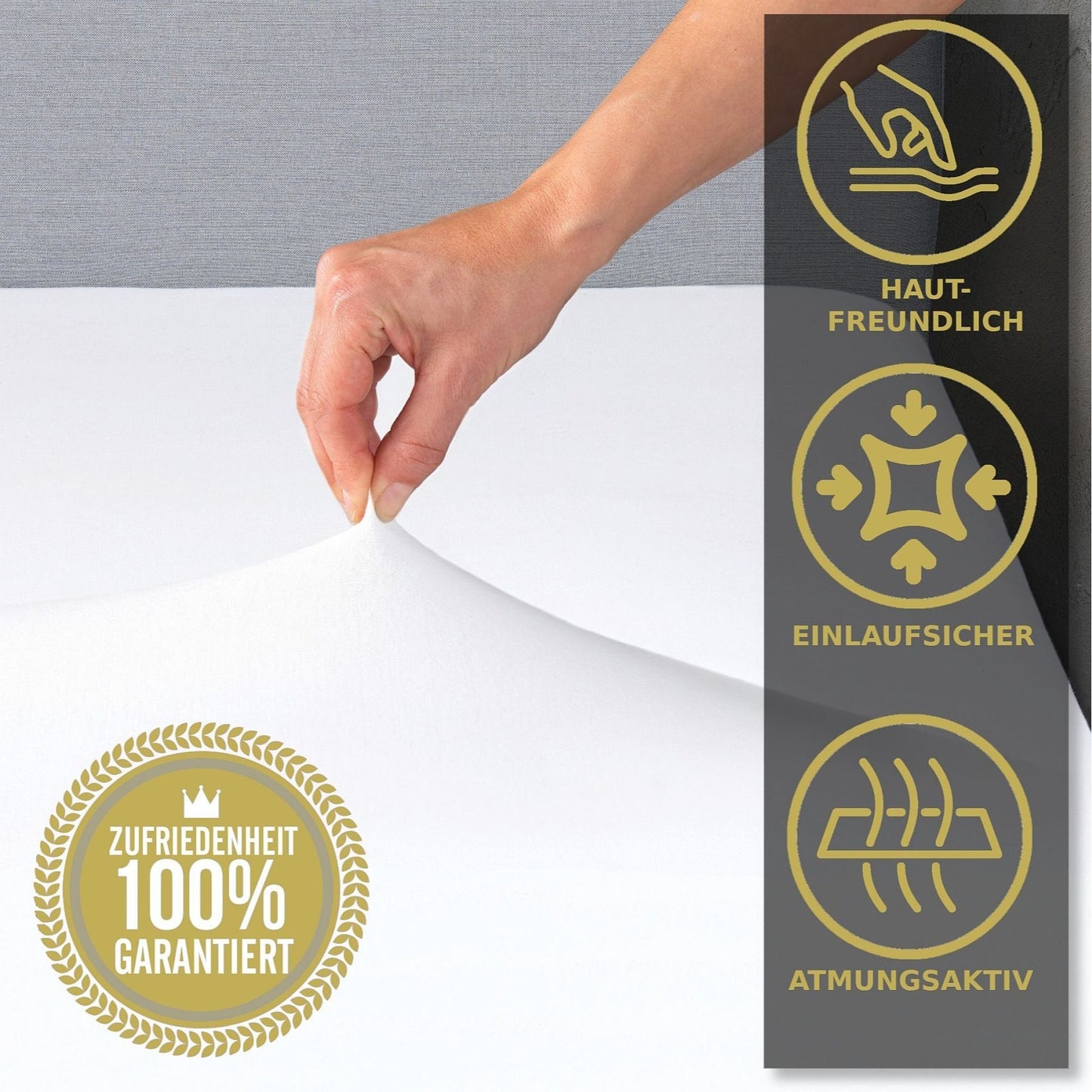 Spannbettlaken 100% Baumwolle, in verschiedenen Perfekte Passform, 100% Jersey Baumwolle, Spannbetttuch, Bettbezug Bettlaken