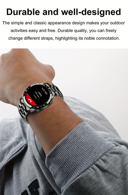 LIGE Smartwatch mit 3,53 cm Voll-Touchscreen. Musiksteuerungsfunktion/Anrufinformationshinweis/Kalorienzählung. Multifunktionale Sport-  Outdoor-Armbanduhren für Android  iPhone. Geeignet als Geschenk für Männer