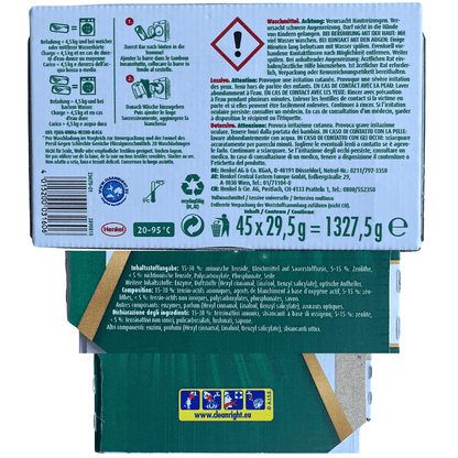 Persil Power Bars Universal Waschmittel 180 Waschladungen, vordosiertes Vollwaschmittel in nachhaltiger Verpackung, für hygienisch reine Wäsche bereits ab 20° C