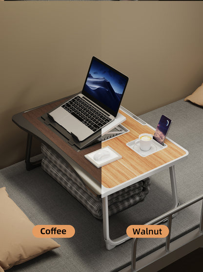 Büro-Laptop-Tisch, tragbarer Klapptisch, Schlafbett ohne hebbar Tisch, Home-Schreibtisch, Frühstück-Platte, Tisch mit Becherhalter, Film im Bett zu sehen, Klappbarer Bein Tisch, Tisch hebbar, für Bett / Sofa / Boden geeignet