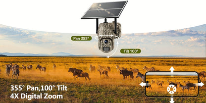 4G LTE Solar-Überwachungskamera für den Außenbereich, drahtlos mit SIM-Karte & kabellos, kein WLAN erforderlich, geeignet für Geschäftsüberwachung, PIR-Bewegungssensor, 2-Wege-Sprechanlage, Farb-Nachtsicht, Cloud-Speicher & Speicherkartensteckplatz