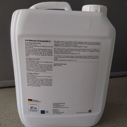 Fresh-Pool Profi Waterclear Flockungsmittel 5 Liter - Flockmittel Pool flüssig | Flockenmittel für Pool | 5l Flockmittel Pool | Flockungsmittel für den Pool