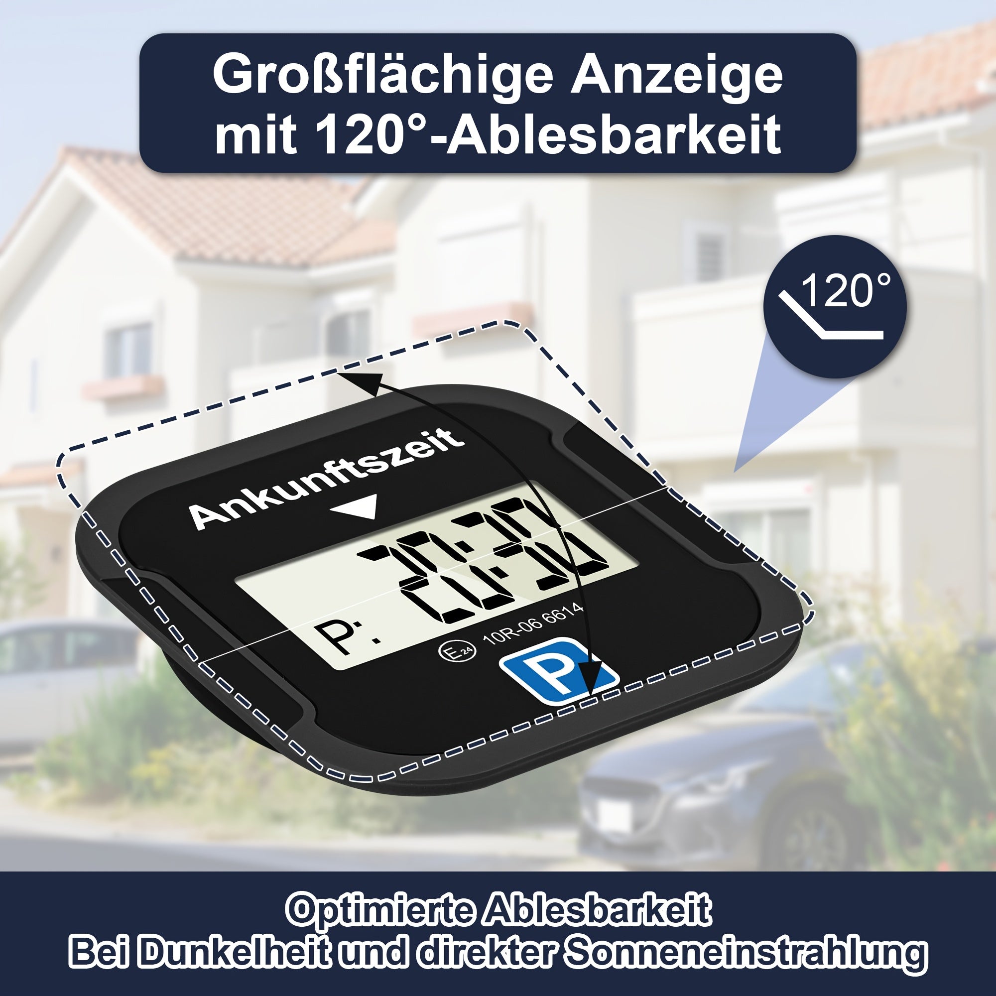 /2 Stk. Quadratisches elektronisches Parkausweis, 1 Stk für Fahrzeug und unterwegs – Detailansicht 2