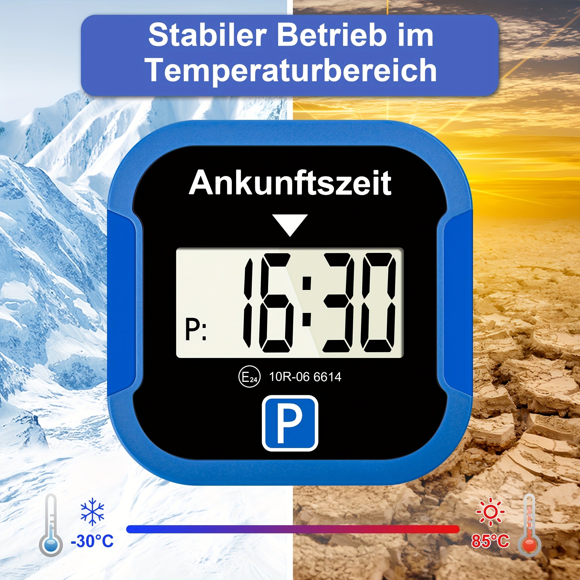 /2 Stk. Quadratisches elektronisches Parkausweis, 1 Stk für Fahrzeug und unterwegs – Detailansicht 6