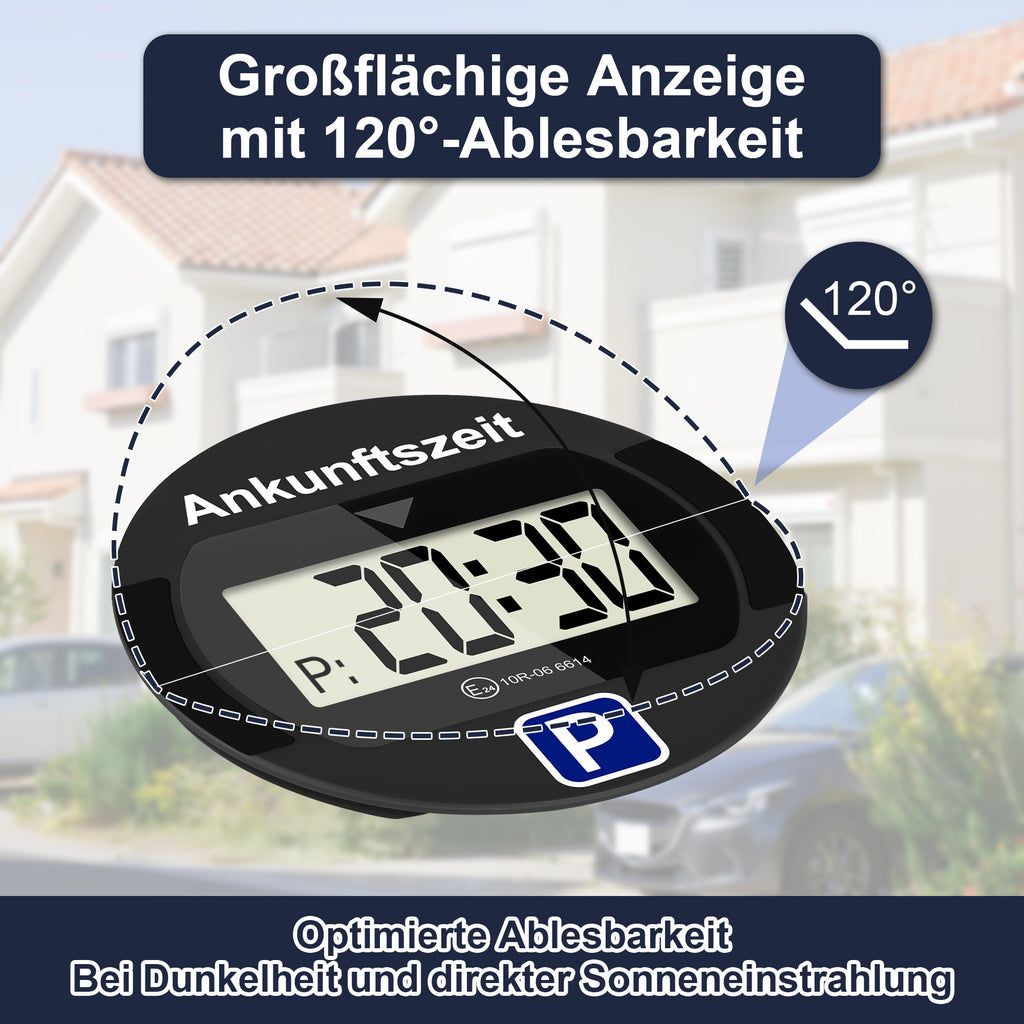 /2 Stk. Runde elektronische Parkscheibe, 1 Stk für Fahrzeug und unterwegs – Detailansicht 3
