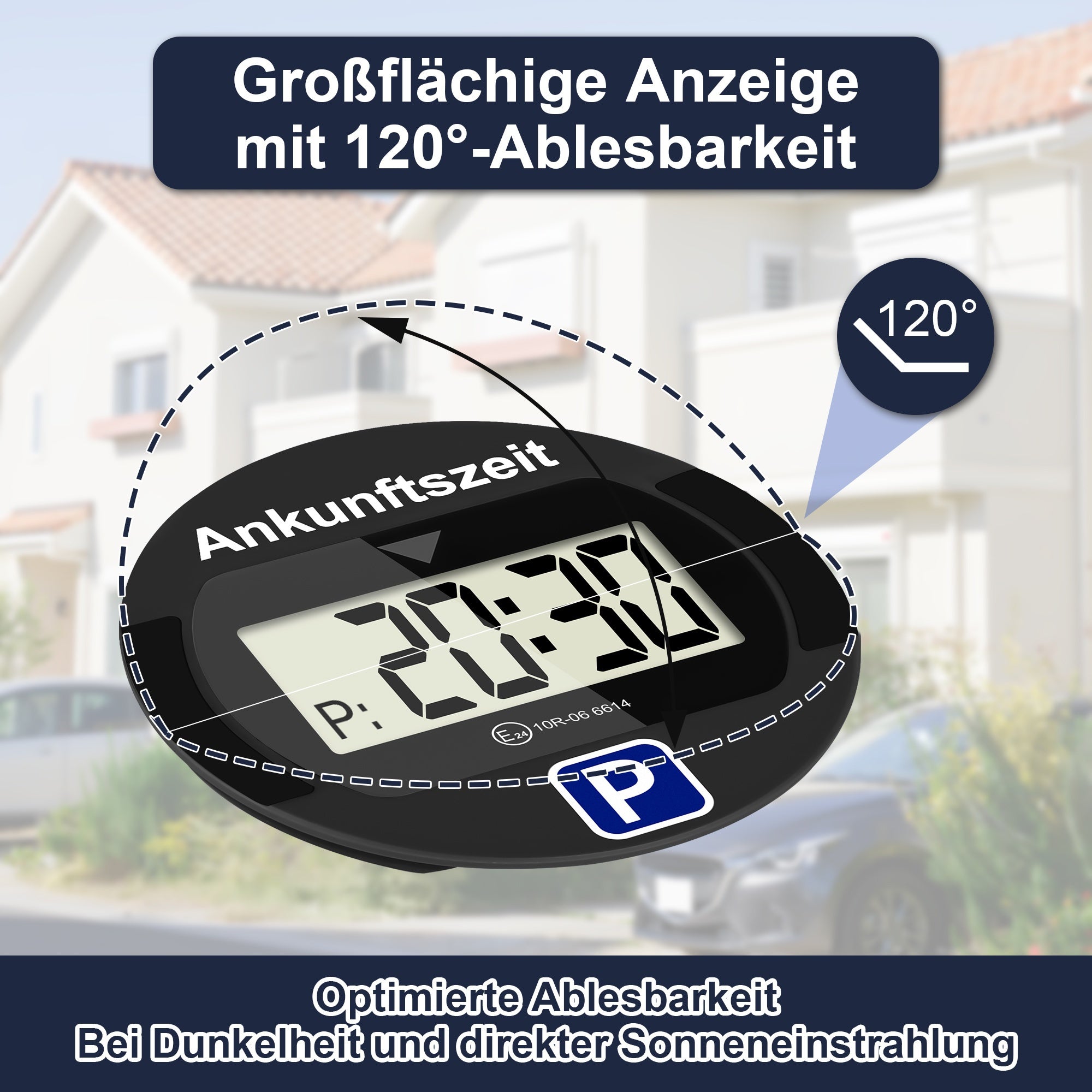 /2 Stk. Runde elektronische Parkscheibe, 1 Stk für Fahrzeug und unterwegs – Detailansicht 3