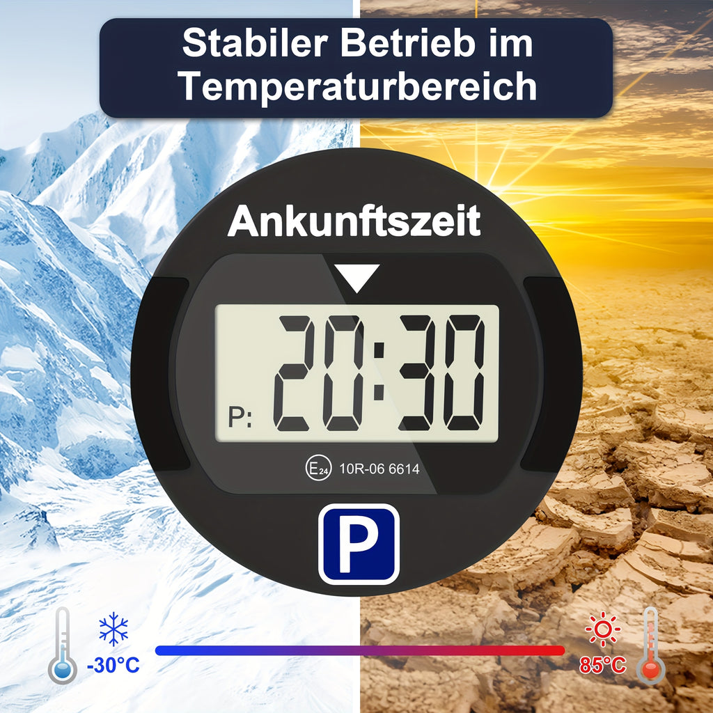 /2 Stk. Runde elektronische Parkscheibe, 1 Stk für Fahrzeug und unterwegs – Detailansicht 7