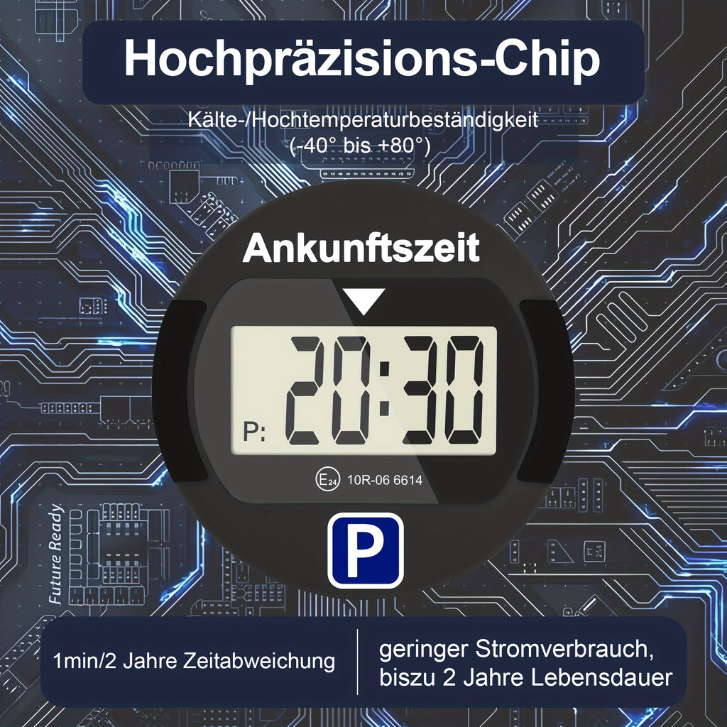 /2 Stk. Runde elektronische Parkscheibe, 1 Stk für Fahrzeug und unterwegs – Detailansicht 11