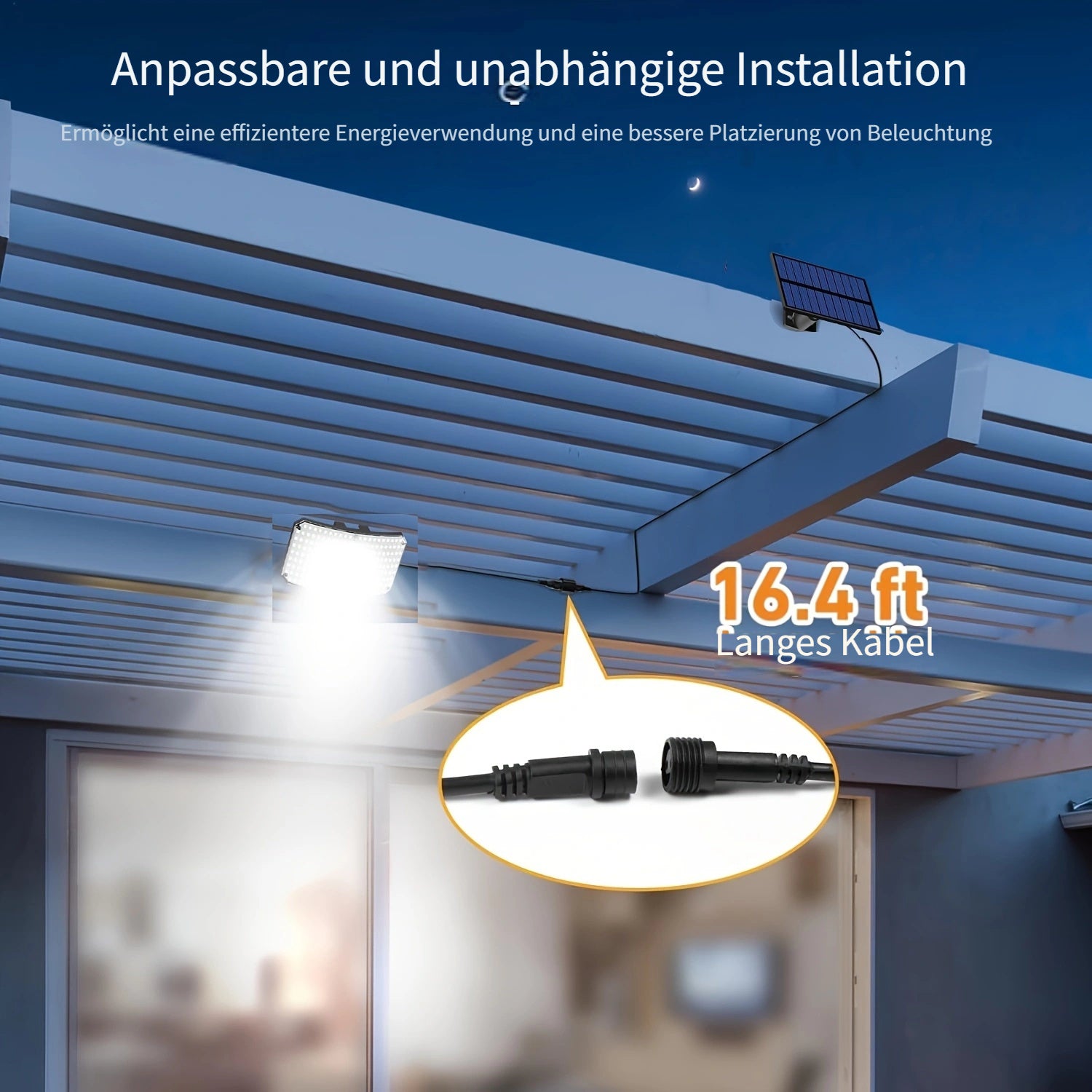 /2 Stück/1 Stück LED Bewegungsmelder Solarleuchten, 3 Stück für Bett und Schlafzimmer – Detailansicht 3